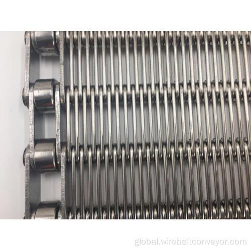 Food Quick Freezing Conveyor Belt 25.40mm Pitch Eye Link Conveyor Belt Manufactory